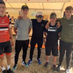 Les juniors de Creusot Cyclisme en préparation sur la Claudio CHIAPPUCCI