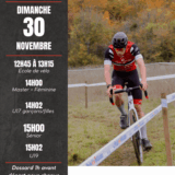 Rappel Cyclo-Cross de la ville du Creusot Dimanche 30 Novembre (Retrait dossard 1h avant départ pour chaque catégorie)