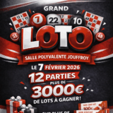 Grand Loto Creusot Cyclisme le samedi 7 Février à 18h00 à la salle polyvalente Jouffroy