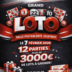 Grand Loto Creusot Cyclisme le samedi 7 Février à 18h00 à la salle polyvalente Jouffroy