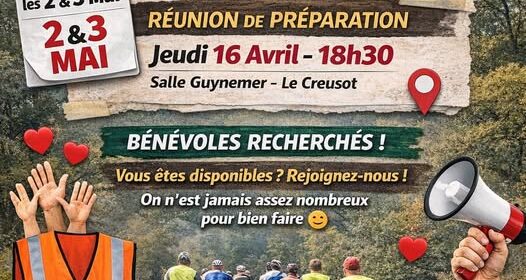 Réunion de Préparation #TrainHard 2026 Jeudi 16 Avril 18h30 Salle Guynemer Le Creusot
